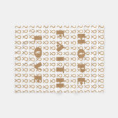 虫垂がん認識度リボンChemo毛布 フリースブランケット (正面(横))