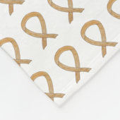 虫垂がん認識度リボンChemo毛布 フリースブランケット (角)