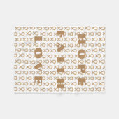 虫垂がん認識度リボンChemo毛布 フリースブランケット (正面(横))