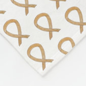 虫垂がん認識度リボンChemo毛布 フリースブランケット (角)