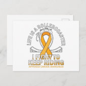 虫垂がん認識度琥珀 ポストカード (正面/裏面)