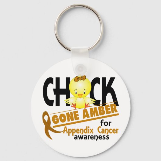 虫垂がん雛が琥珀で消えた2 キーホルダー (正面)
