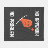 虫垂の除去悔やみや弔慰 フリースブランケット (正面(横))