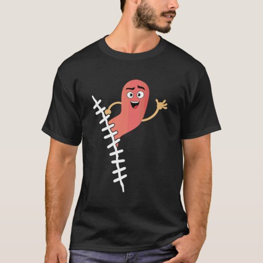 虫垂切除 盲腸炎 虫垂切除術 術後 Tシャツ (正面)