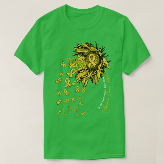 虫垂認識度ひまわり Tシャツ (デザイン正面)