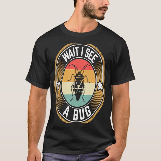虫愛昆虫科学待って虫を見る Tシャツ (正面)