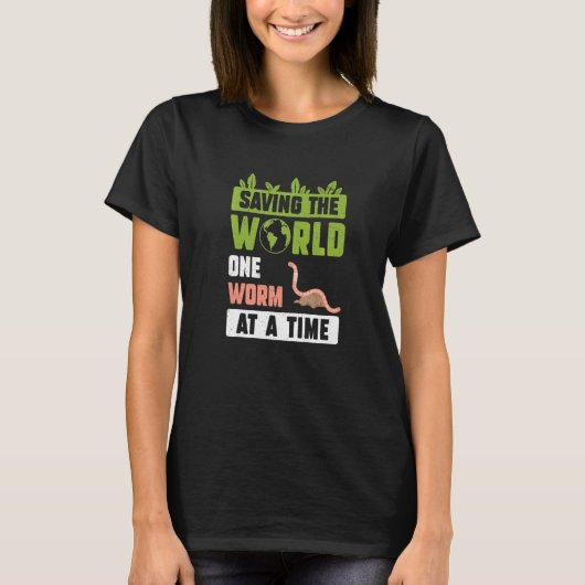 虫救の養殖の世界のユーモア Tシャツ (正面)