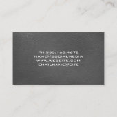 虫歯のアイコン |レザーテクスチャ 名刺 (裏面)