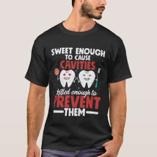 虫歯を引き起こすのに十分な甘い歯科医グラ Tシャツ
