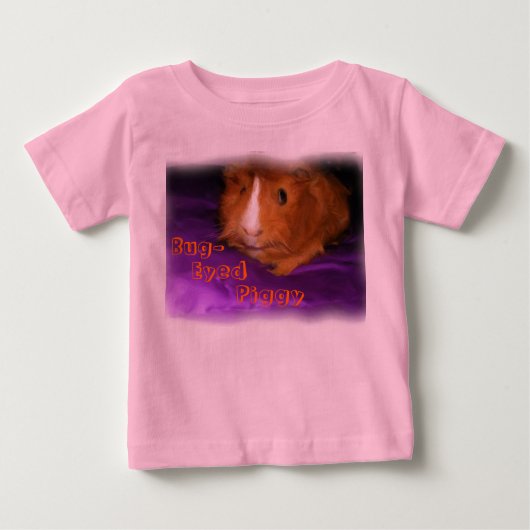 虫目ギニー豚シャツ ベビーTシャツ (正面)