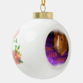 虫目豚ギニーギニーピッグボールオーナメント セラミックボールオーナメント (左)