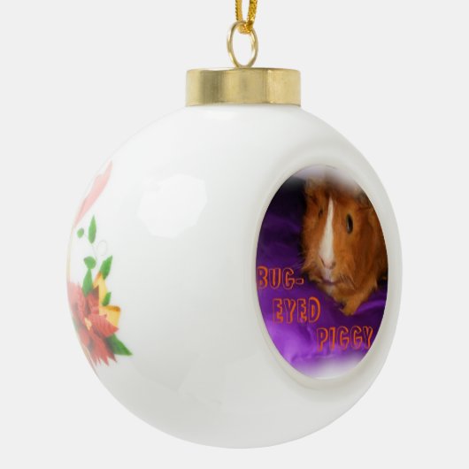 虫目豚ギニーギニーピッグボールオーナメント セラミックボールオーナメント (左)