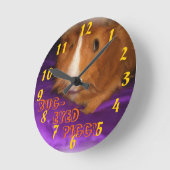 虫目豚用のピギーピギーピグ時計 ラウンド壁時計 (傾斜)