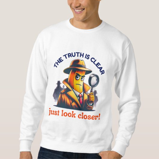 虫眼鏡でバナナ刑事 スウェットシャツ (正面)