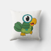 虫眼鏡のオウム クッション (裏面)