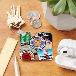 虫眼鏡の下のミンスパイのモンタージュ キーホルダー