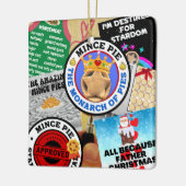 虫眼鏡の下のミンスパイモンタージュ セラミックオーナメント (左)