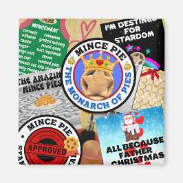 虫眼鏡の下のミンスパイモンタージュ マグネット