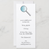 虫眼鏡の個人調査 招待状 (正面)