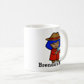 虫眼鏡の少女の刑事 コーヒーマグカップ (正面右)