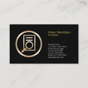 虫眼鏡の文書校正BusinessCard 名刺