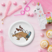 虫眼鏡を使った犬の探偵 ペーパープレート (パーティー)