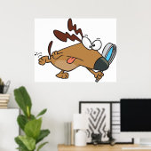 虫眼鏡を使った犬の探偵 ポスター (ホームオフィス)