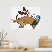 虫眼鏡を使った犬の探偵 ポスター (キッチン)