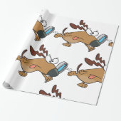 虫眼鏡を使った犬の探偵 ラッピングペーパー (アンロールド)