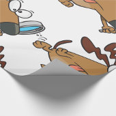 虫眼鏡を使った犬の探偵 ラッピングペーパー