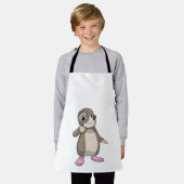 虫眼鏡を使用したモル エプロン (着用した状態)