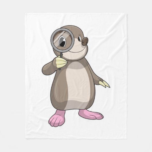 虫眼鏡を使用したモル フリースブランケット (正面)