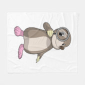 虫眼鏡を使用したモル フリースブランケット (正面(横))