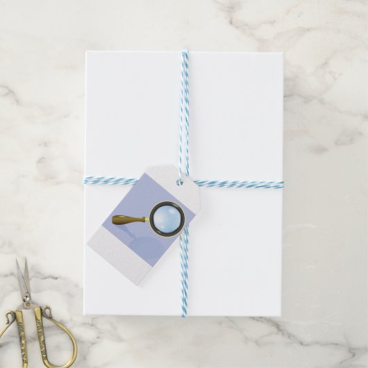 虫眼鏡 ギフトタグ (より糸付き)