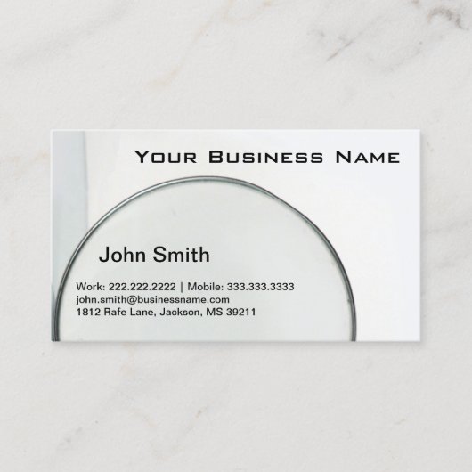 虫眼鏡 名刺 (正面)