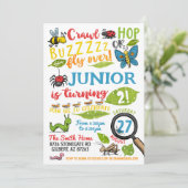 虫虫誕生日招待状 招待状 (スタンド正面)