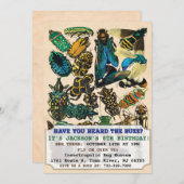 虫虫誕生日招待状 招待状 (正面/裏面)