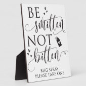 虫除けスプレーのデコー結婚ル記号を噛まない フォトプラーク (側面)