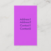 虫食い穴の名刺 名刺 (裏面)