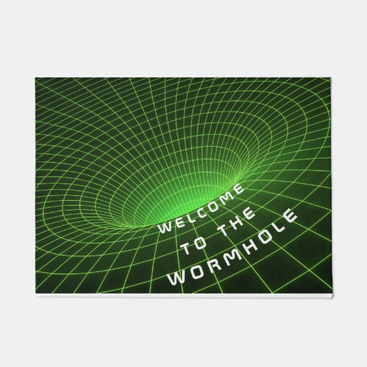 虫食い穴の宇宙の宇宙飛行士の歓迎されたドア・マット ドアマット (正面)