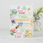 虫、虫の少年の誕生日の招待、バズクロール。 招待状 (スタンド正面)
