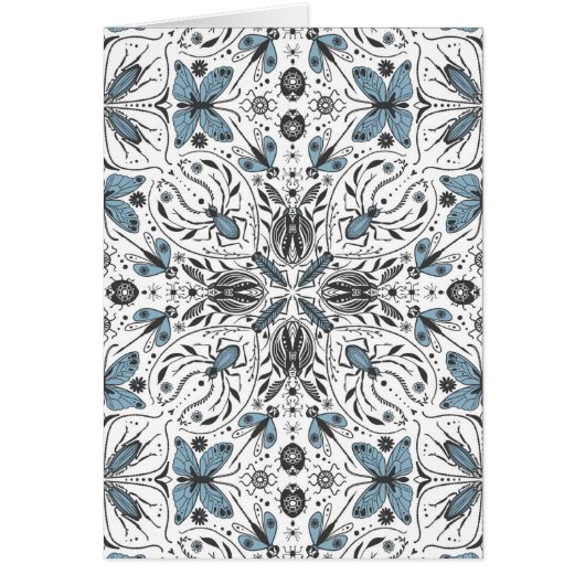 虫、黒と青 (正面)