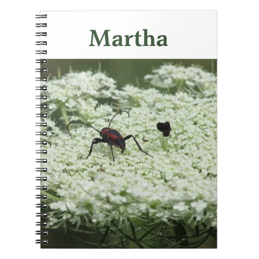 虫onエルダーフラワースパイラルノート ノートブック (正面)