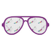 虹おもしろいの一角水泳精子 アビエーターサングラス (正面)