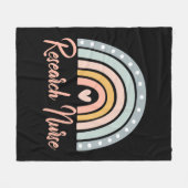 虹おもしろい研究ナース フリースブランケット (正面(横))