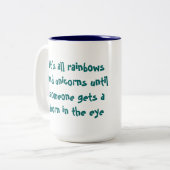 虹およびユニコーンのコーヒー・マグ ツートーンマグカップ (正面左)