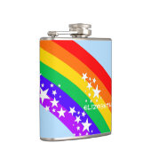 虹および星パーソナライズ フラスク (右)