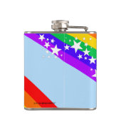 虹および星パーソナライズ フラスク (裏面)