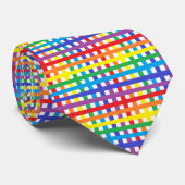 虹および白の織り方 ネクタイ (ロール)