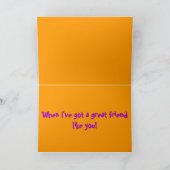 虹および雲の友情カード カード (内部)